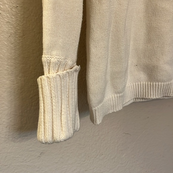 Banana Republic Cream Button Neck Turtleneck Sweater XS - Picture 4 of 6